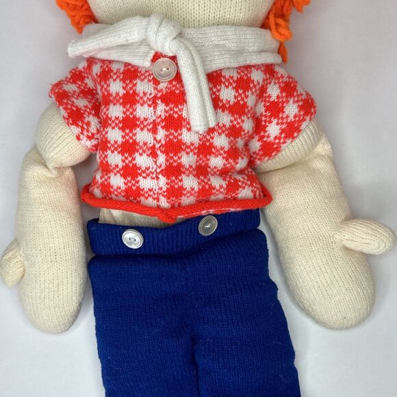 Vintage creepy handmade Raggedy Ann and Andy dolls 30” - Picture 4 of 13